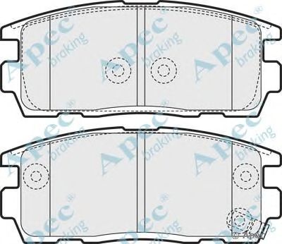 APEC BRAKING pad1573 -  Комплект тормозных колодок, дисковый тормоз